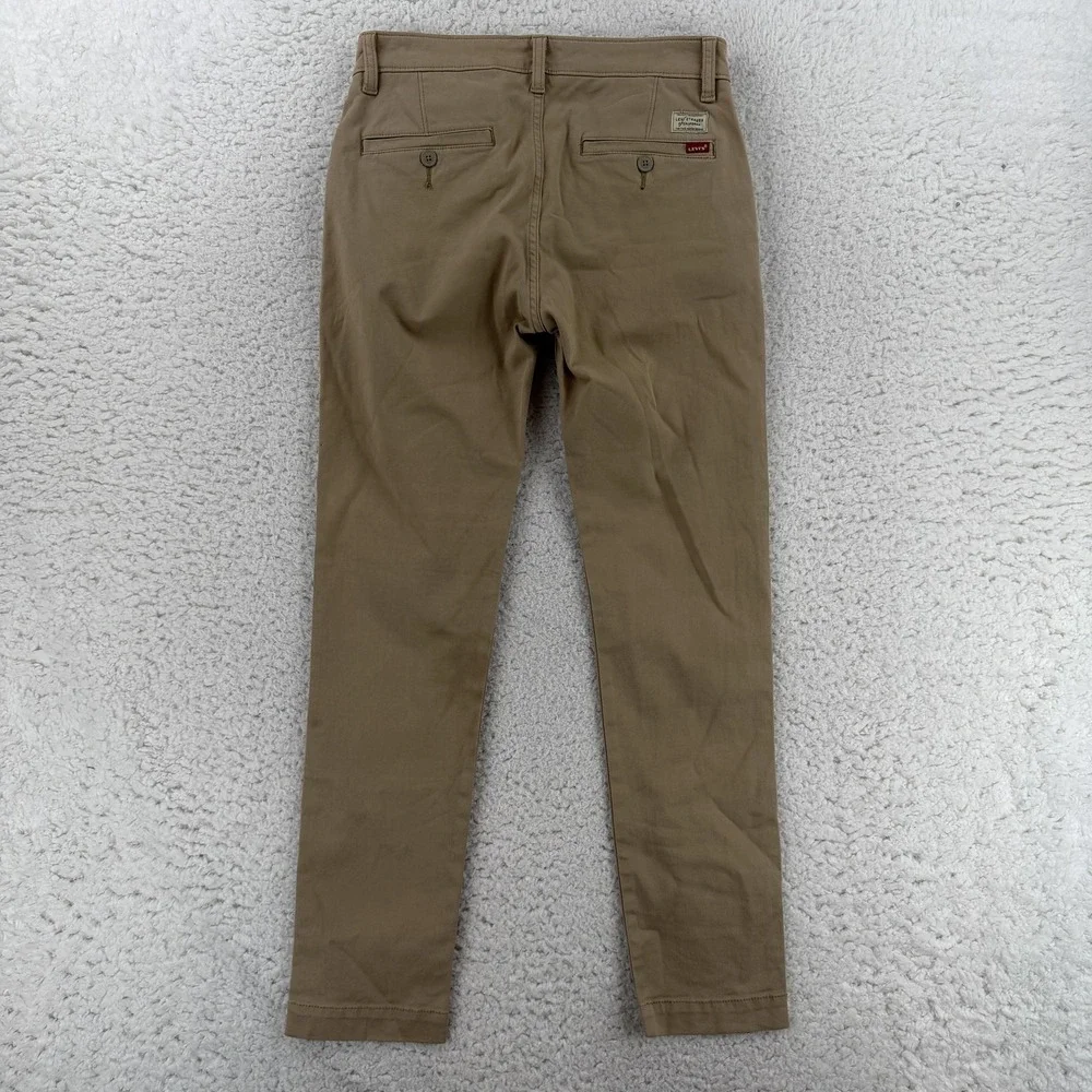 Levis XX Chino Pants Mens 28x30 (28x28) Beige Slim Taper Stretch Canvas Casual